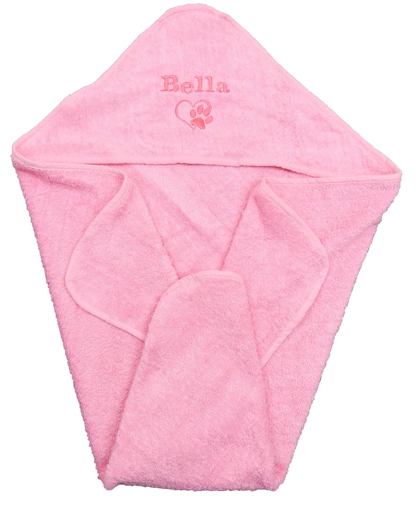 Personalised Hooded Puppy Towel: Super Absorbent 75x75cm Dog Drying Gift for Pet Owners