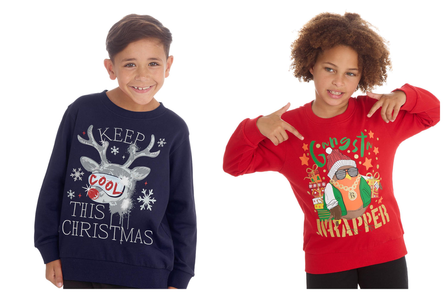 Kids Christmas Sweatshirts Age 3 months up to 13 Years Ideal For Christmas Easy Care Machine washable