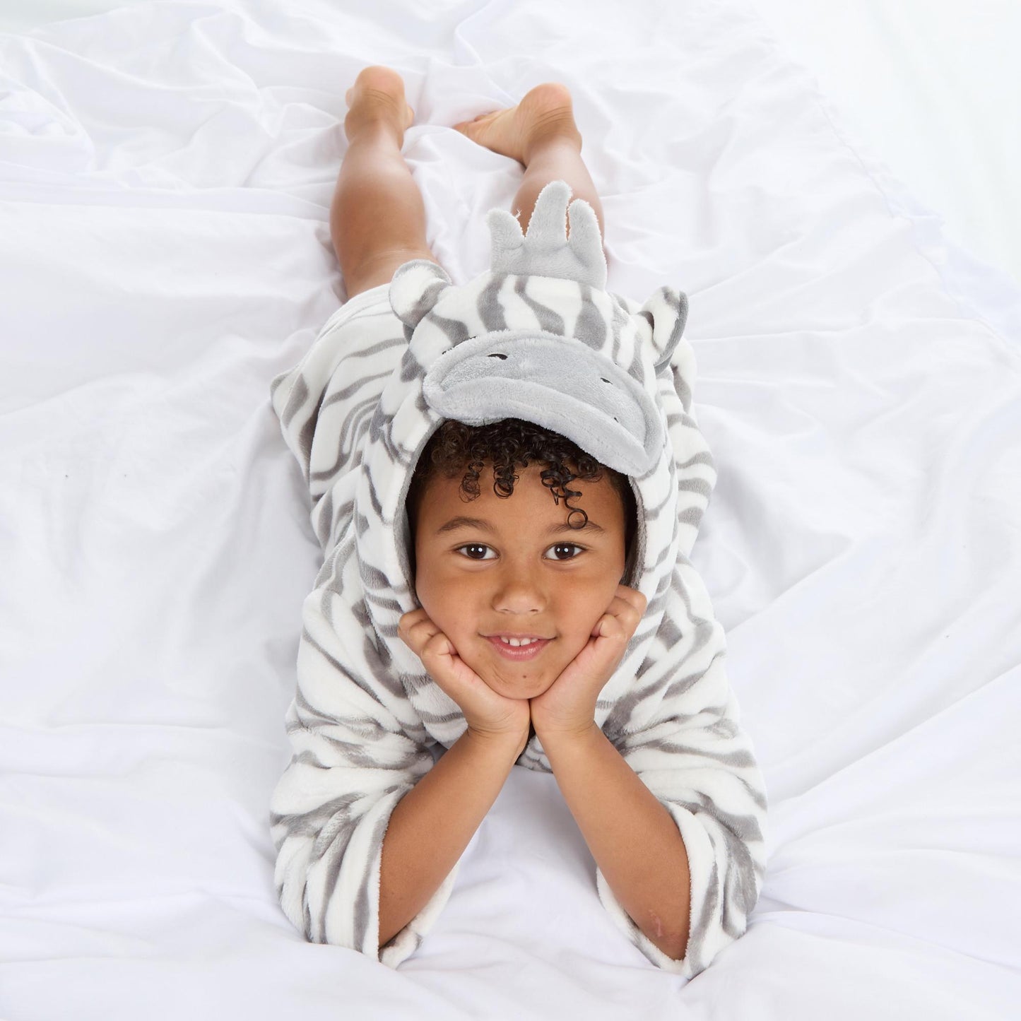 PERSONALISED with EMBROIDERY Zebra Face Dressing Gown Baby 0-6 Months to 2 Years Ideal Baby Christmas Gift