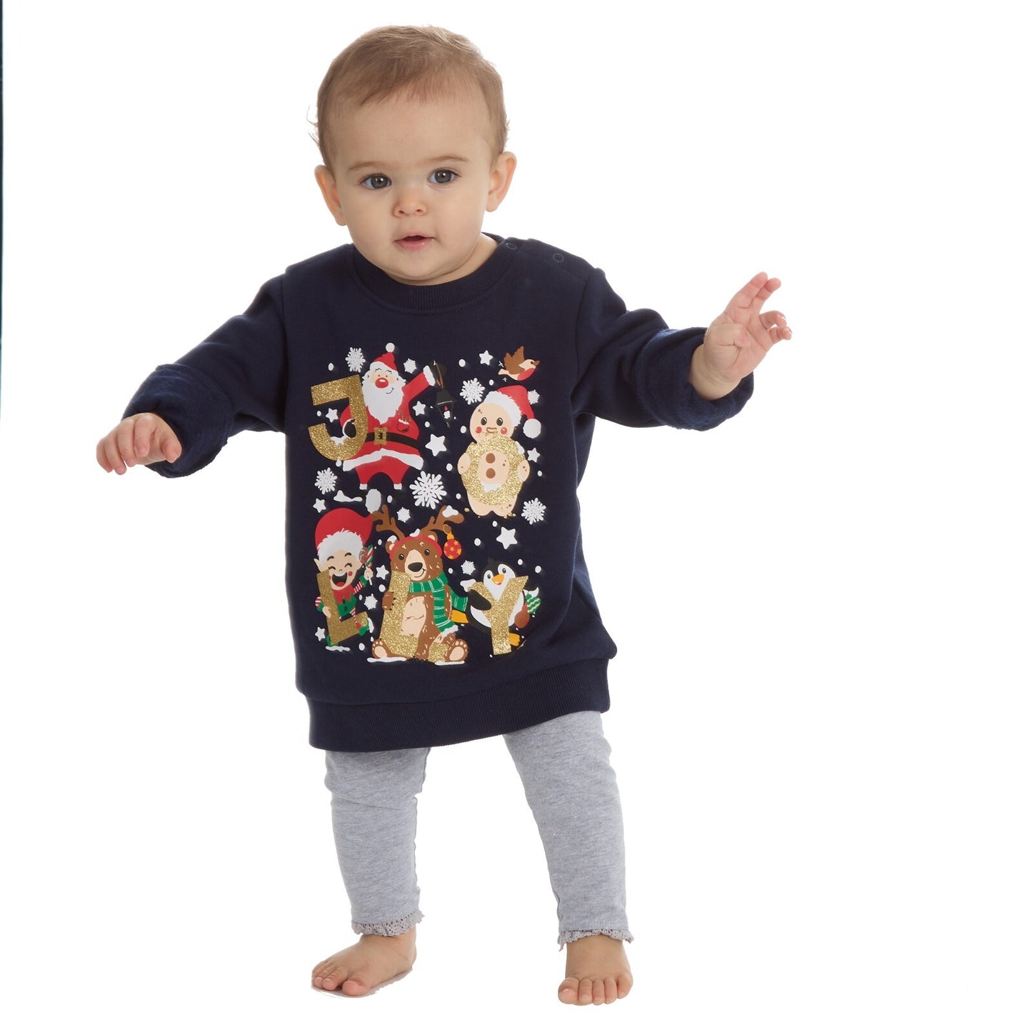Baby Christmas Sweatshirt – Festive Jumper with Christmas Print Sizes 3–18 month