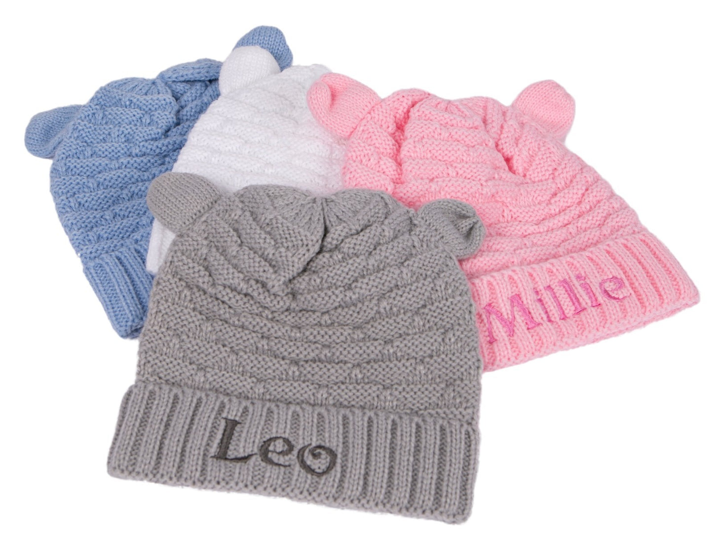 Boys Girls Baby Cute Hat with Ears 3 Months to 12 months Cute Personalised