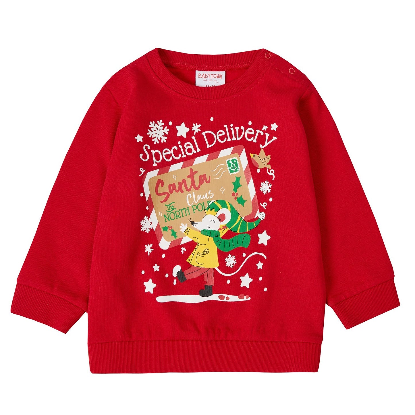 Baby Christmas Sweatshirt – Festive Jumper with Christmas Print Sizes 3–18 month