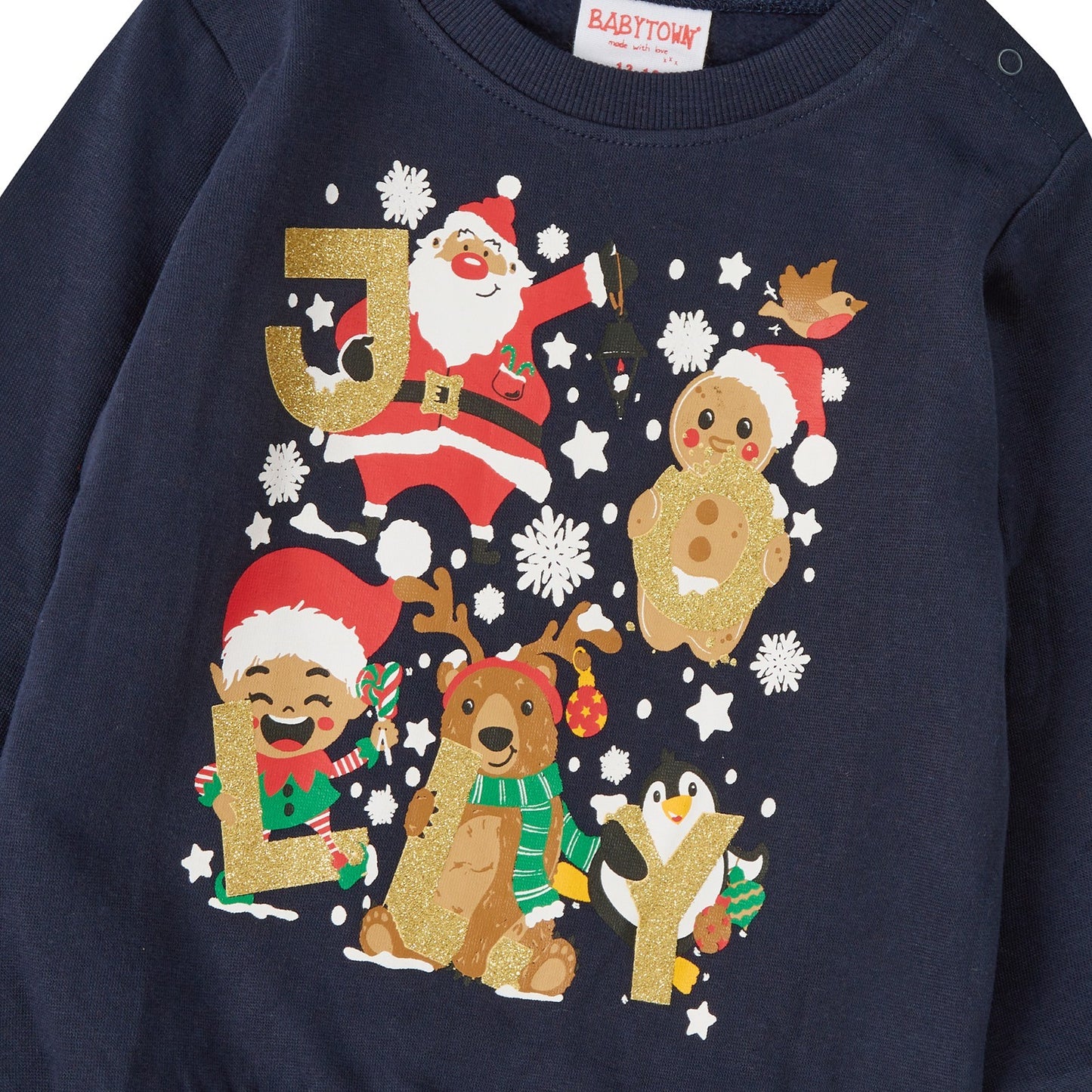 Baby Christmas Sweatshirt – Festive Jumper with Christmas Print Sizes 3–18 month