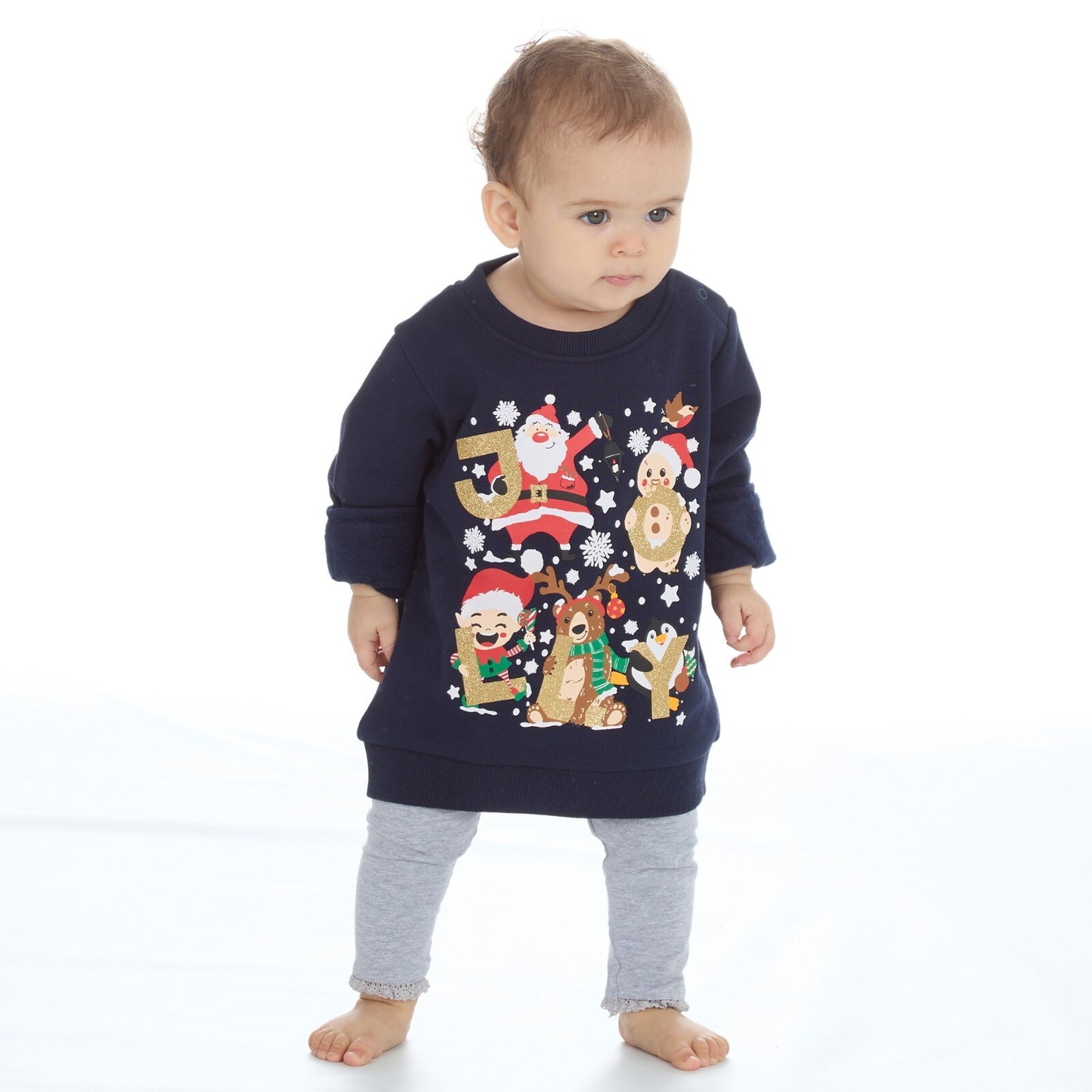 Baby Christmas Sweatshirt – Festive Jumper with Christmas Print Sizes 3–18 month