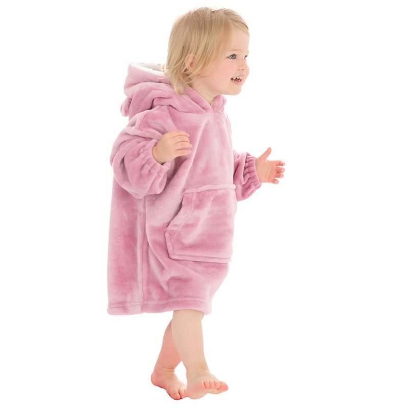 Personalised Children's Oversized Hoodie Snuggle Fleece 18mths-3yrs and 3-6yrs