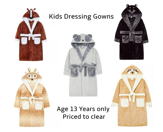 LAST CHANCE TO GRAB THESE ADORABLE ANIMAL-THEMED DRESSING GOWNS – AGE 13 ONLY!
