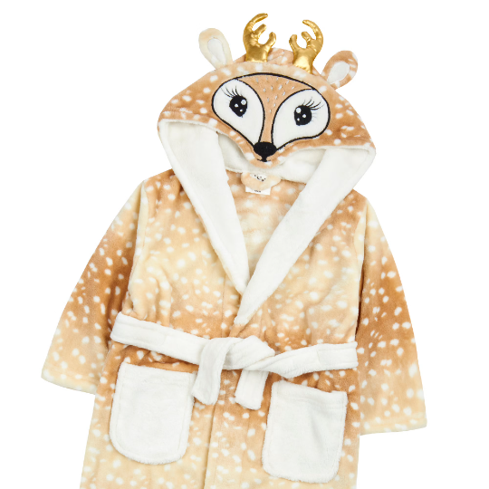 REINDEER Dressing Gown PERSONALISED with EMBROIDERY Ideal Christmas Gift