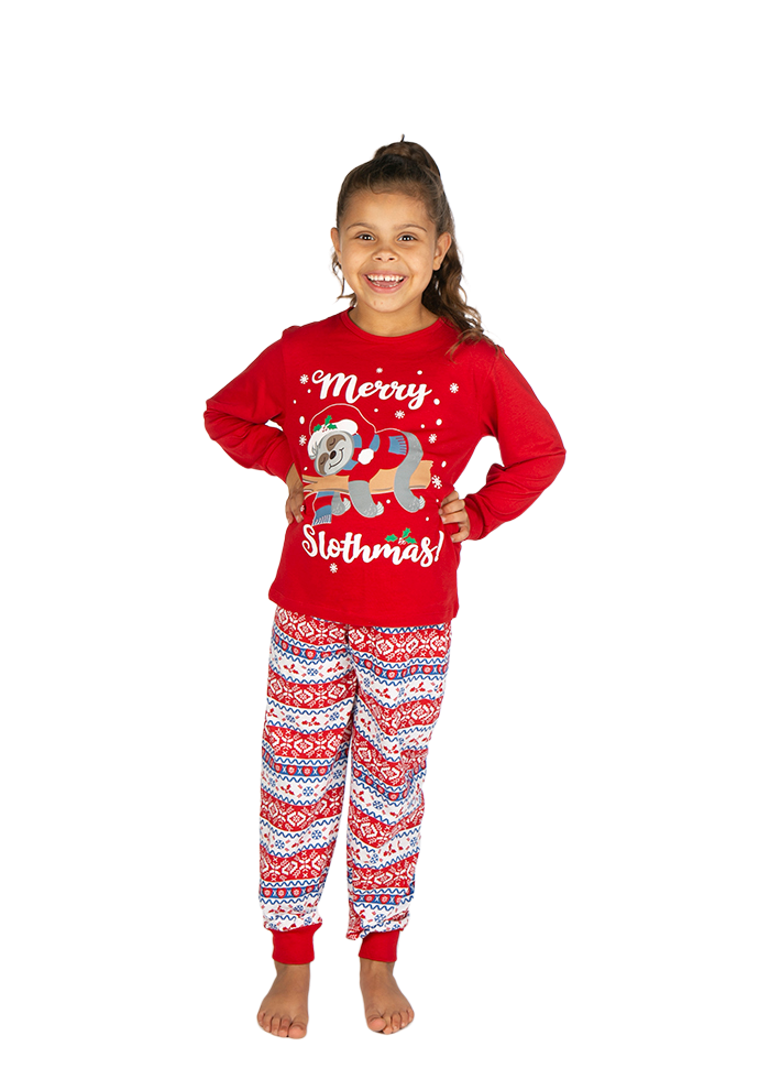 Boys Girls Christmas Sloth  Pyjama Set 4-5 years up to 13 Years