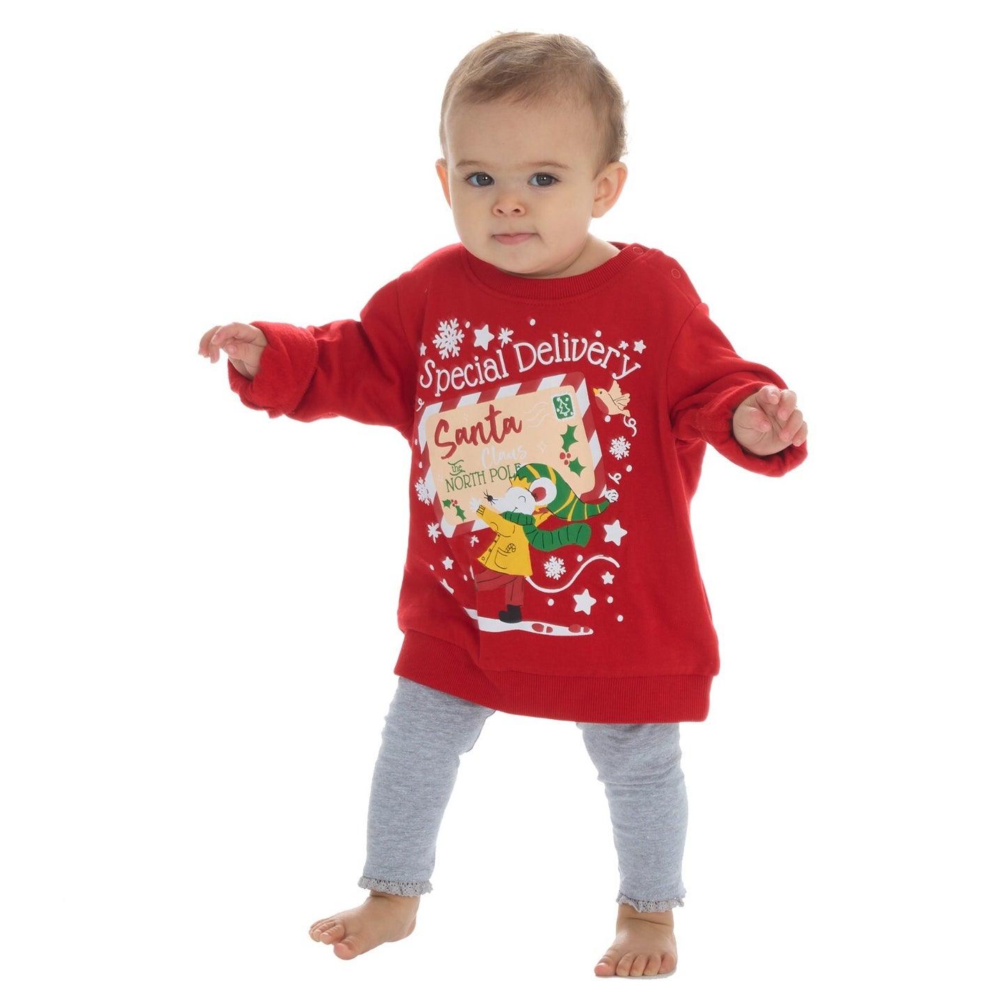 Baby Christmas Sweatshirt – Festive Jumper with Christmas Print Sizes 3–18 month