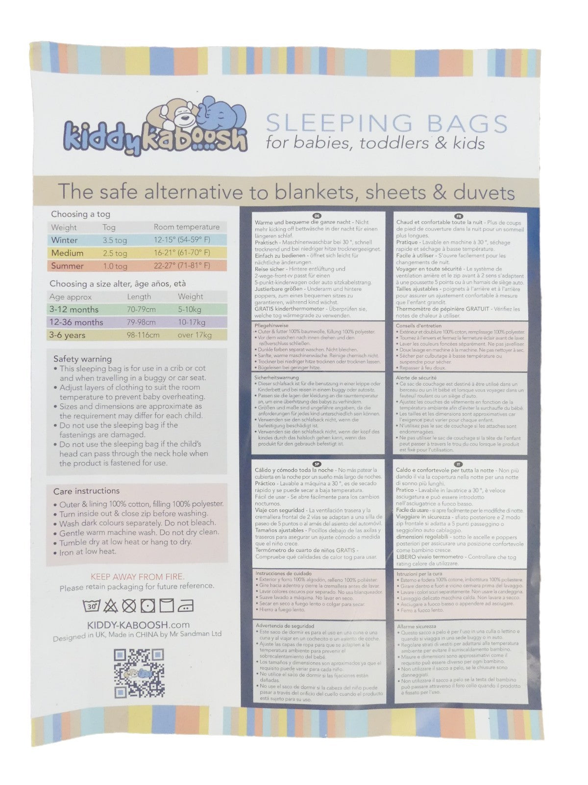 Baby Girls Sleeping Bag 2.5 Tog Pink Fairy  3 Sizes 0-6mths 6-18mths 12-18mth