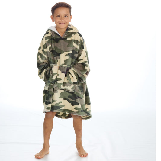 Boys Over Sized Hoodie  PJ Camouflage  Theme 10 Years Plus