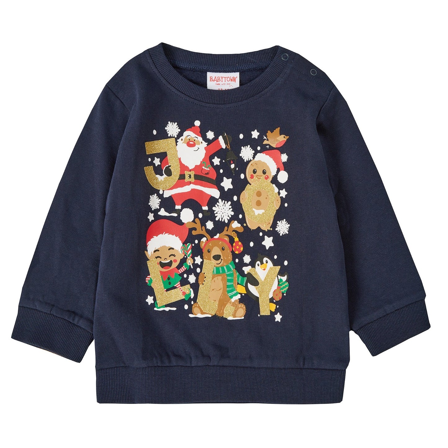 Baby Christmas Sweatshirt – Festive Jumper with Christmas Print Sizes 3–18 month