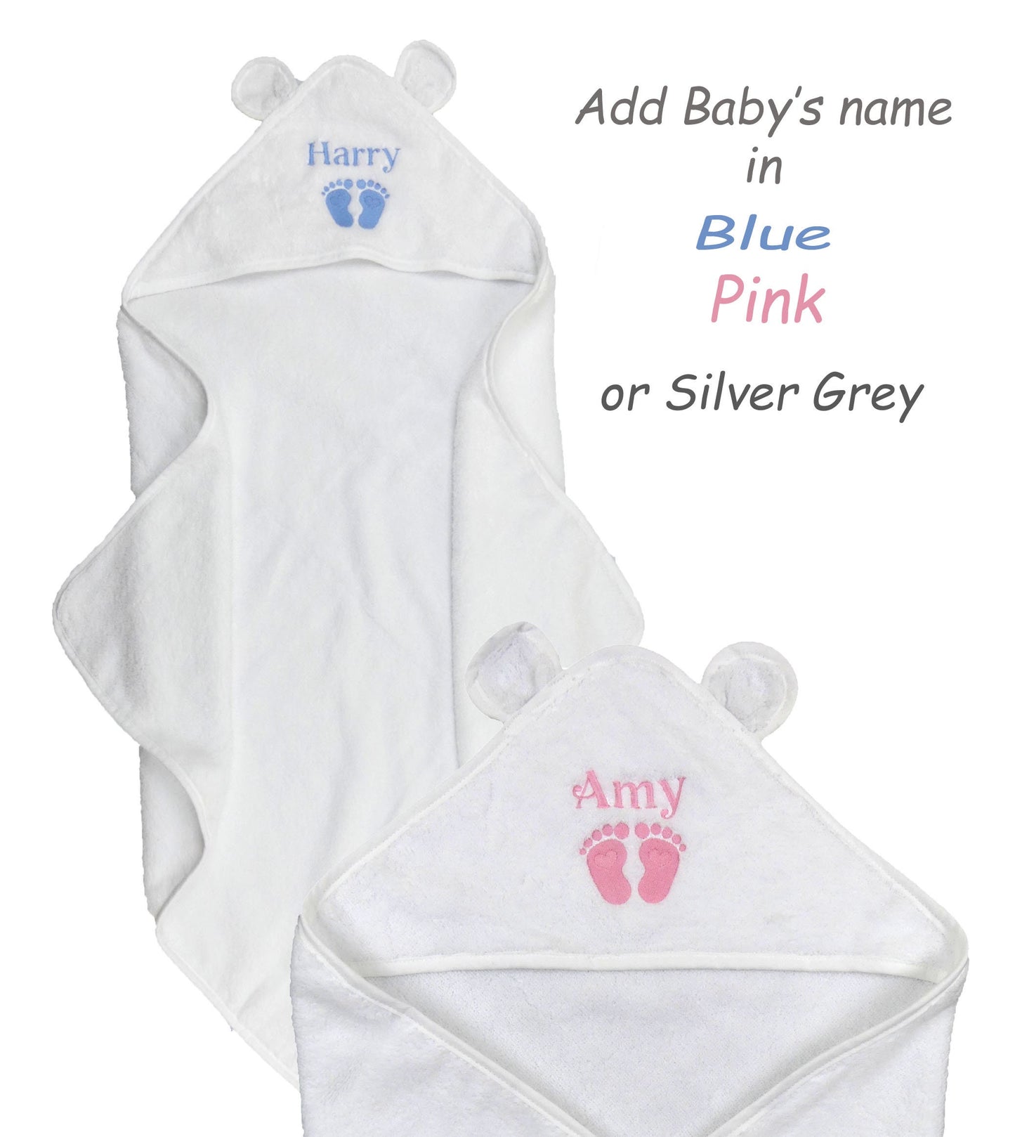 Luxury Hooded Baby Towel with Cute Ears  Personalized Embroidered Baby Shower Gift  Super Soft & Cozy