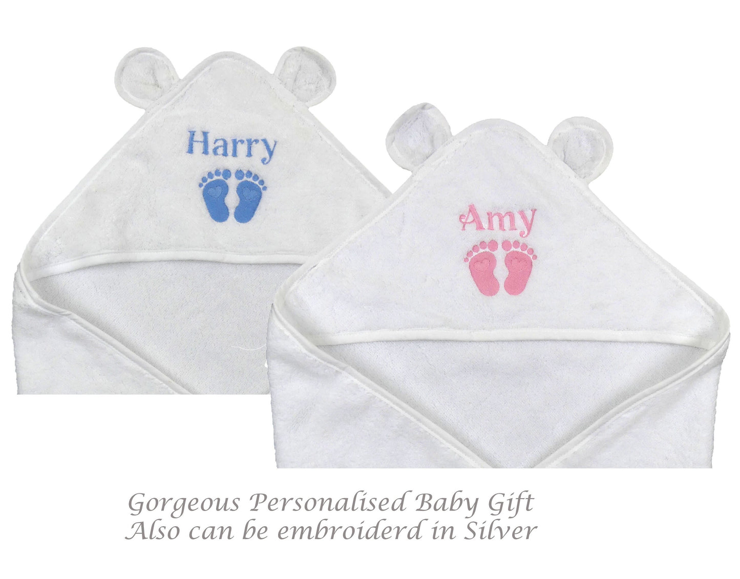 Luxury Hooded Baby Towel with Cute Ears  Personalized Embroidered Baby Shower Gift  Super Soft & Cozy