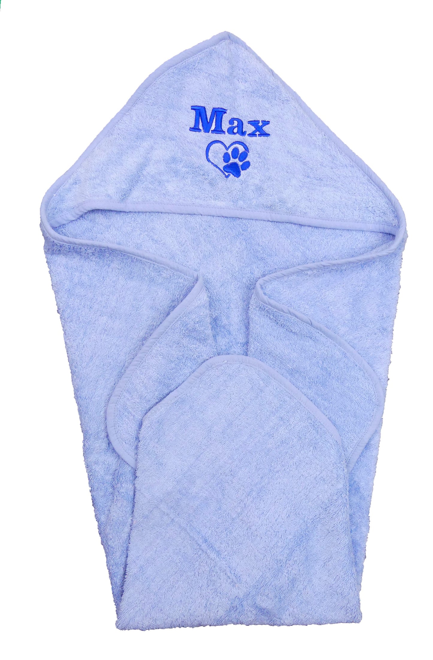 Personalised Hooded Puppy Towel: Super Absorbent 75x75cm Dog Drying Gift for Pet Owners
