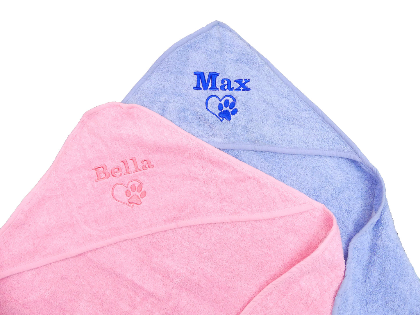 Personalised Hooded Puppy Towel: Super Absorbent 75x75cm Dog Drying Gift for Pet Owners