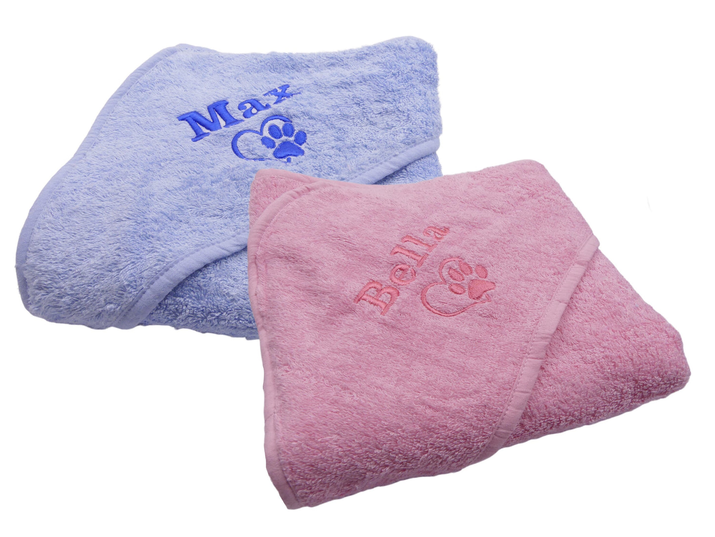 Personalised Hooded Puppy Towel: Super Absorbent 75x75cm Dog Drying Gift for Pet Owners