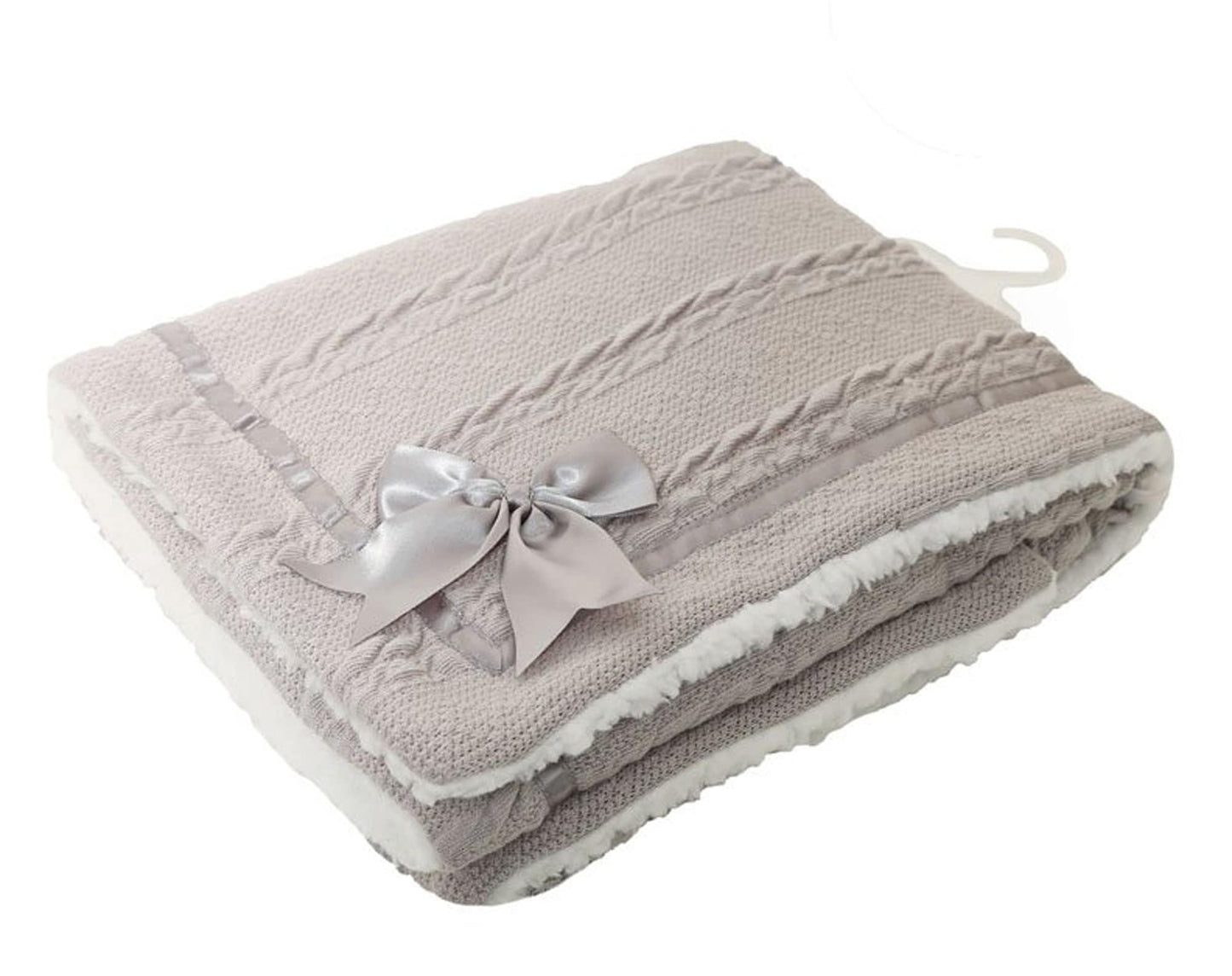 PERSONALISED with EMBROIDERY Baby Wrap Sherpa Fleece Backed Blanket Nursery Bedding Keepsake Gift Idea