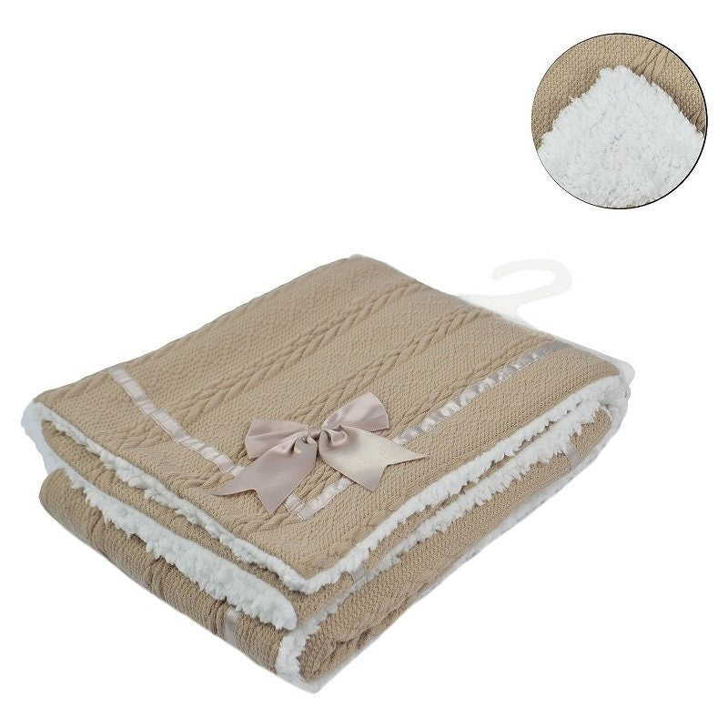 PERSONALISED with EMBROIDERY Baby Wrap Sherpa Fleece Backed Blanket Nursery Bedding Keepsake Gift Idea