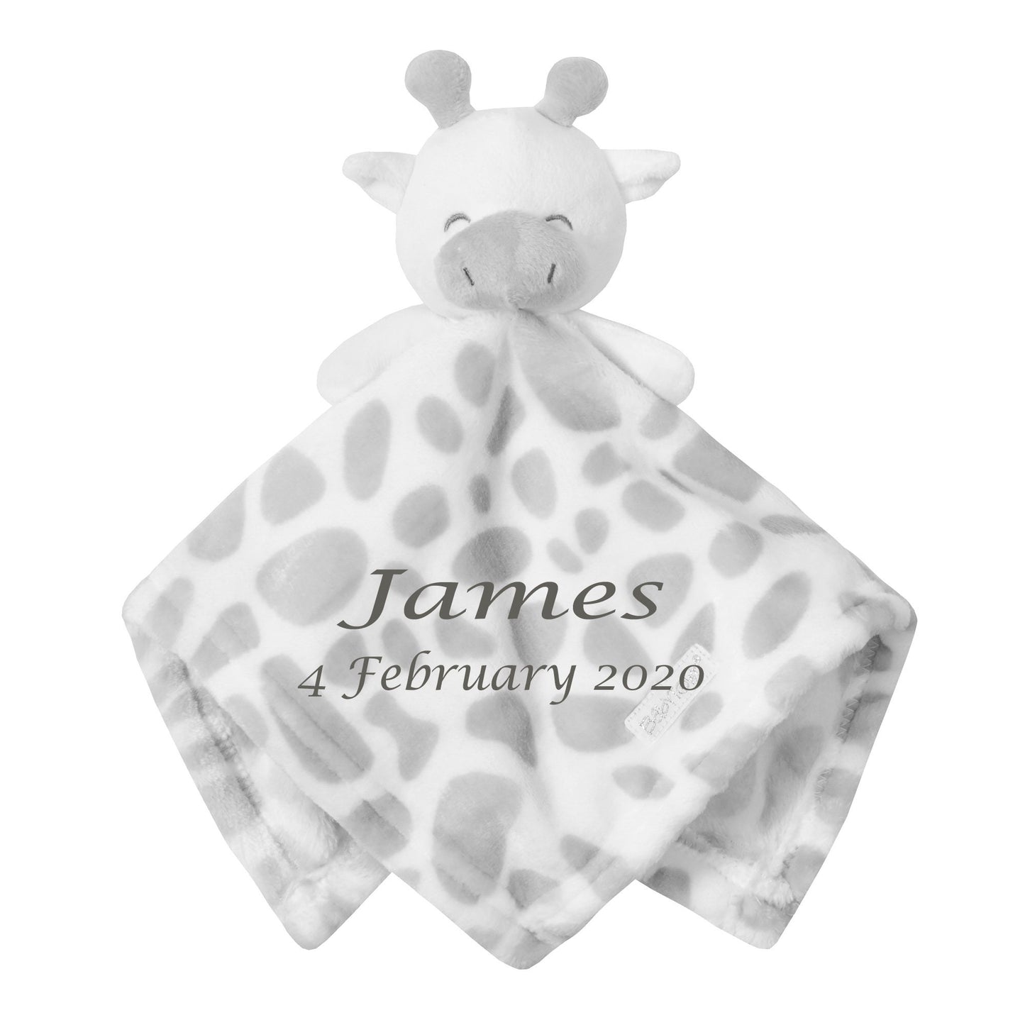 Giraffe Comforter Matching Blanket BOTH ITEMS PERSONALISED with embroidery Beautiful Keepsake Baby Gift
