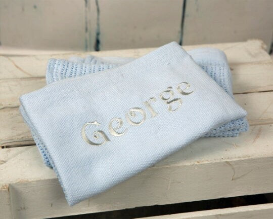 Personalized Cotton Cellular Baby Blanket - 110x70cm Soft Nursery Bedding for Cot & Toddler - Ideal Gift