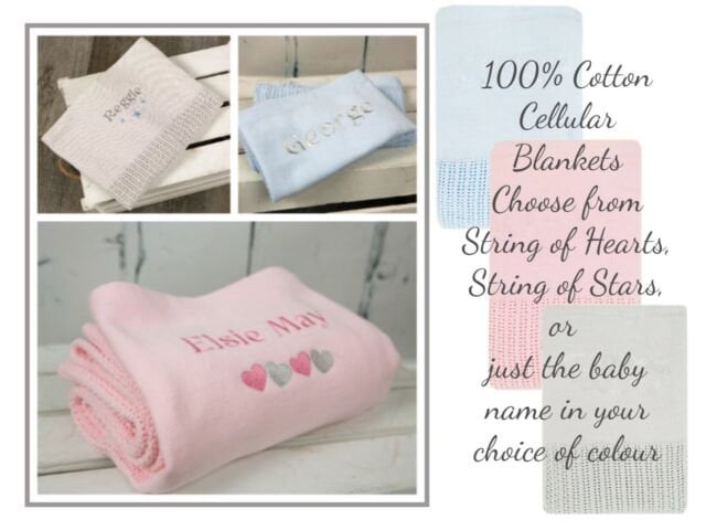 Personalized Cotton Cellular Baby Blanket - 110x70cm Soft Nursery Bedding for Cot & Toddler - Ideal Gift