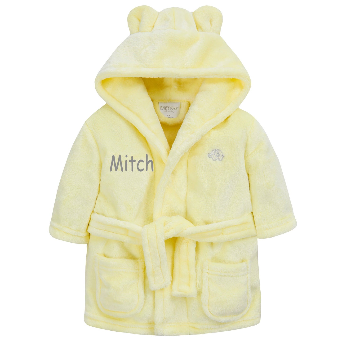 Personalized Baby Dressing Gown: Soft Bathrobe for Newborns 0-6 Months - Ideal Shower or Christening Gift