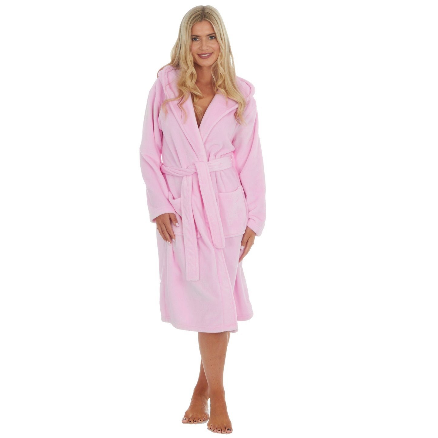 Ladies Personalised Hooded Fleece Bathrobes L XL Mothers Day Next Day Delivery