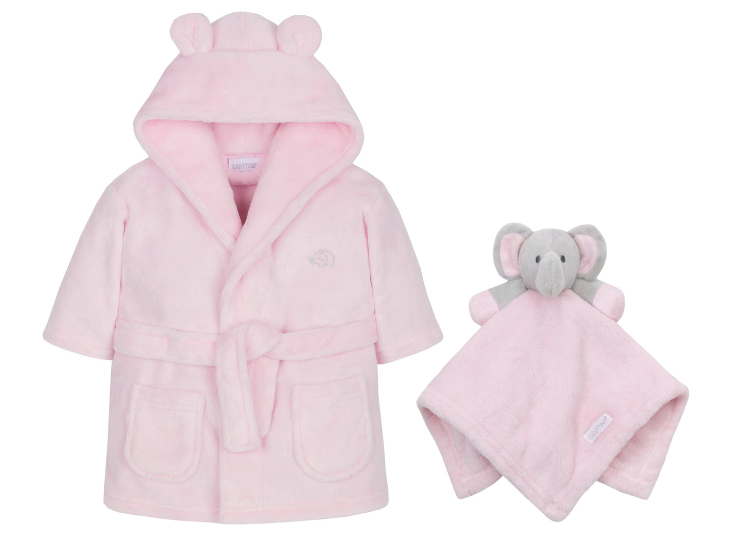 Personalised Baby Robe Dressing Gown 0-6 Months with Matching Personalised Comforter Great baby Gift Perfect For Baby Showers