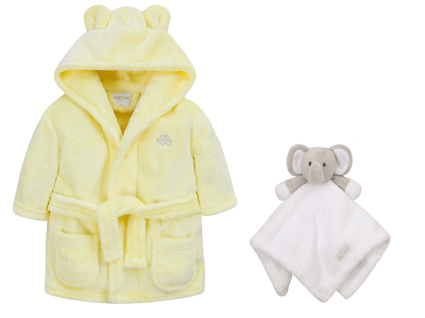 Personalised Baby Robe Dressing Gown 0-6 Months with Matching Personalised Comforter Great baby Gift Perfect For Baby Showers