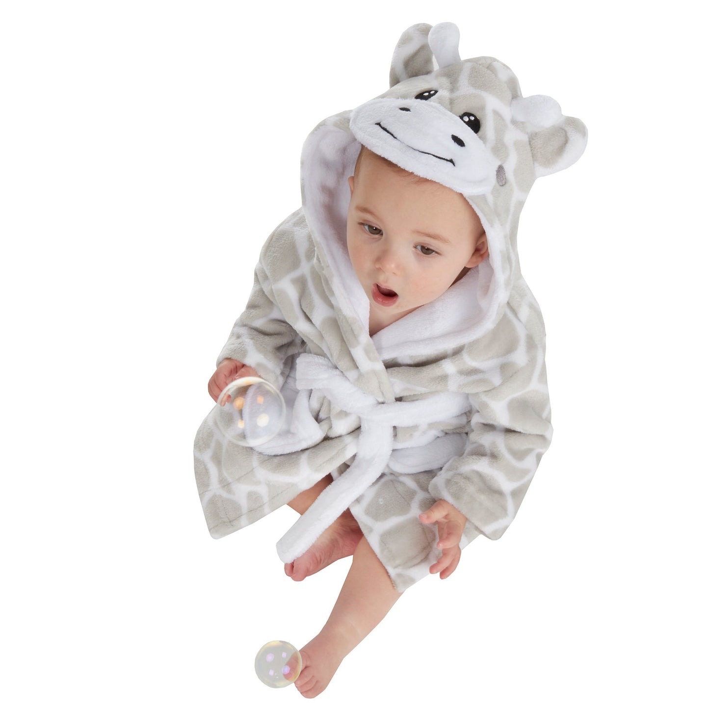 PERSONALISED with EMBROIDERY Animal Face Dressing Gowns Baby Perfect  Gift So Cute