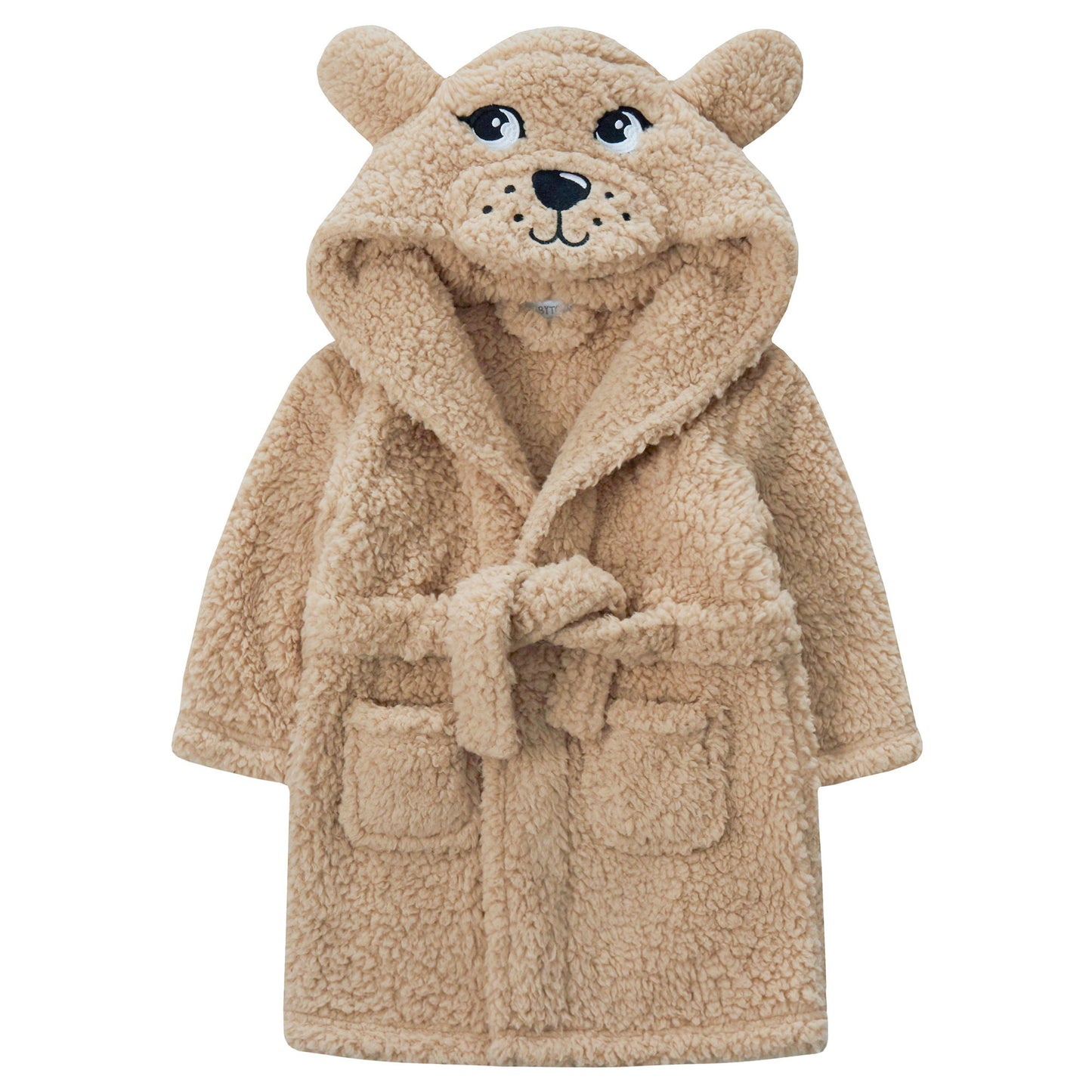 PERSONALISED with EMBROIDERY Animal Face Dressing Gowns Baby Perfect  Gift So Cute