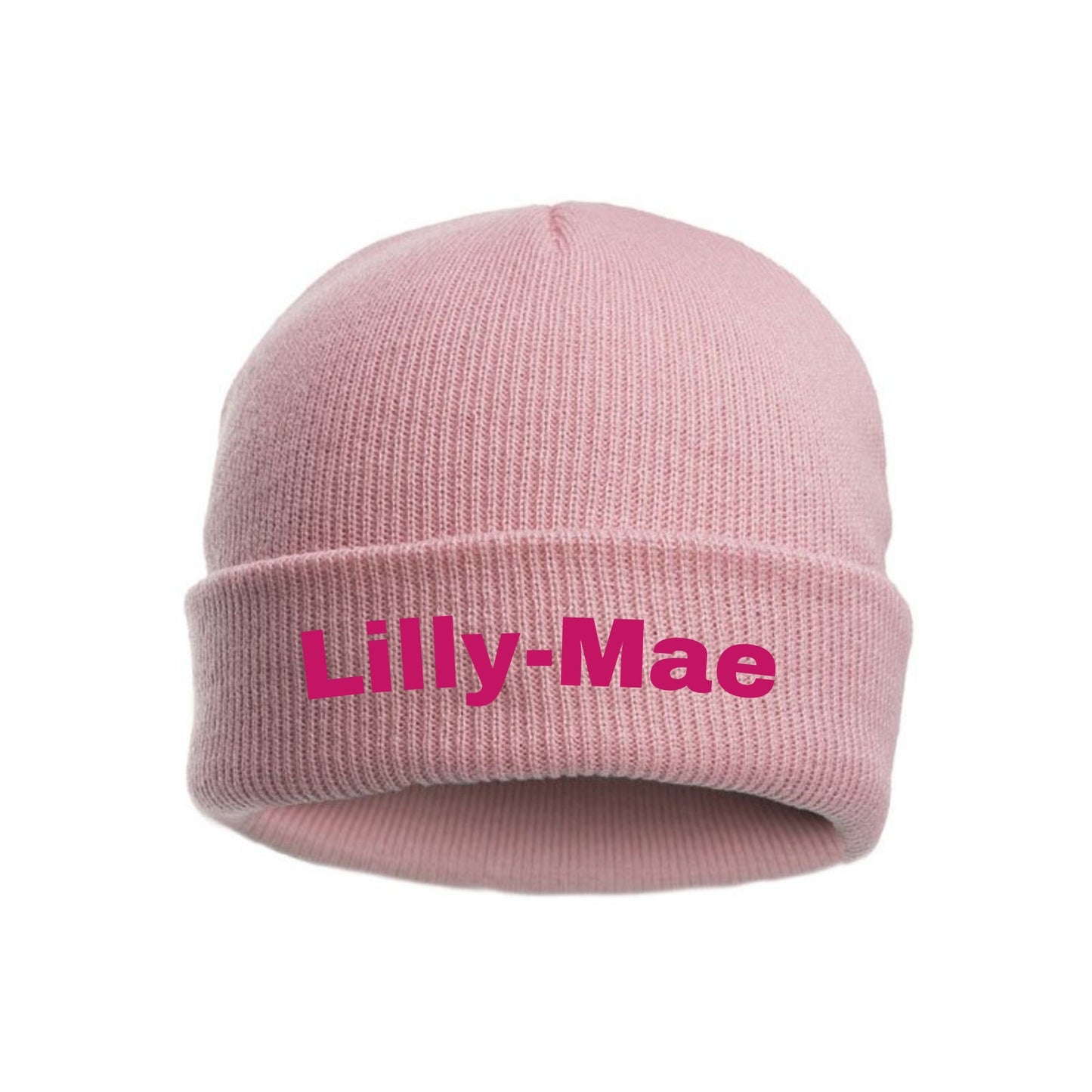Personalised Baby Beanie Hat Embroidered Modern Colours 100% Acrylic Warm and Cosy Perfect for Spring 0-12 Months