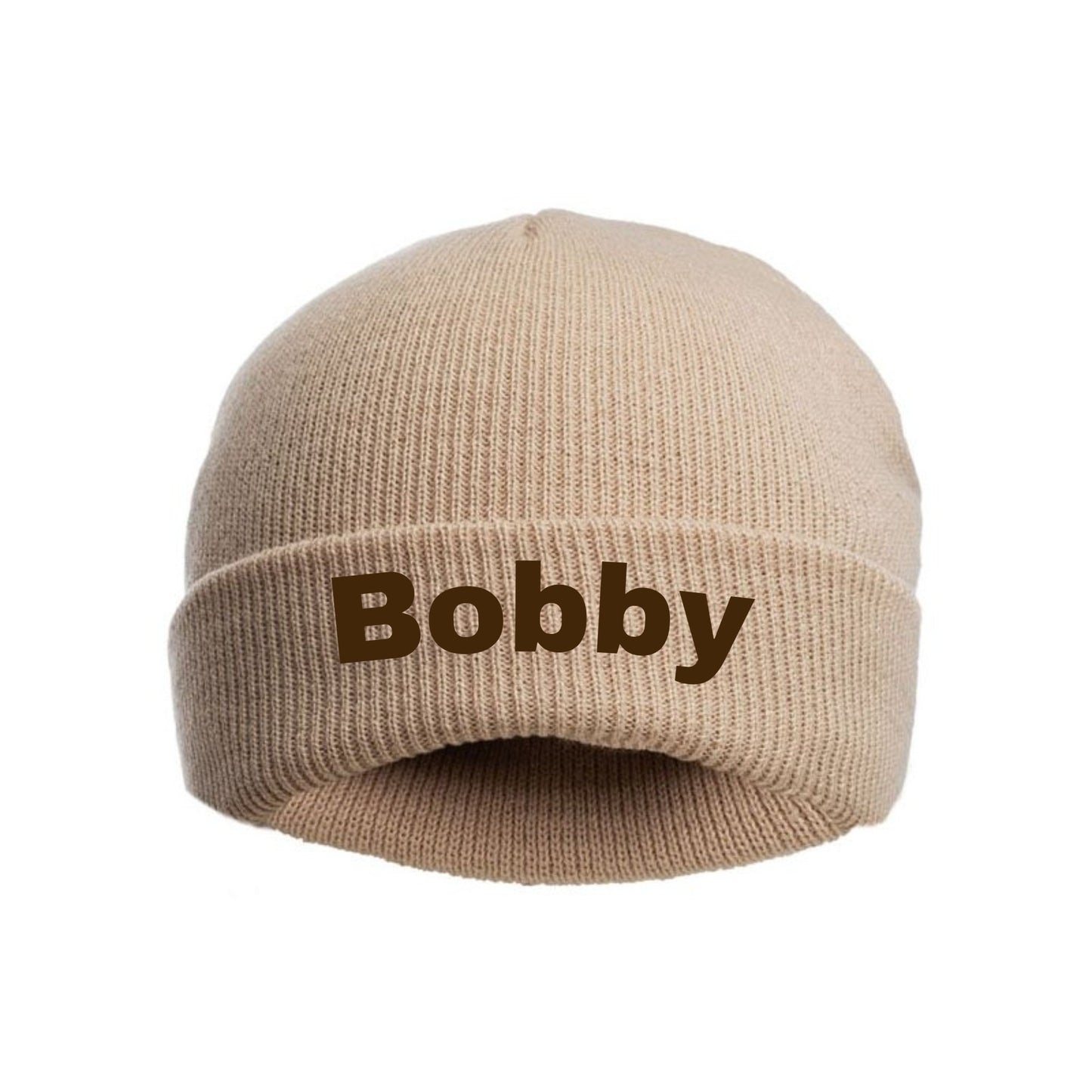 Personalised Baby Beanie Hat Embroidered Modern Colours 100% Acrylic Warm and Cosy Perfect for Spring 0-12 Months