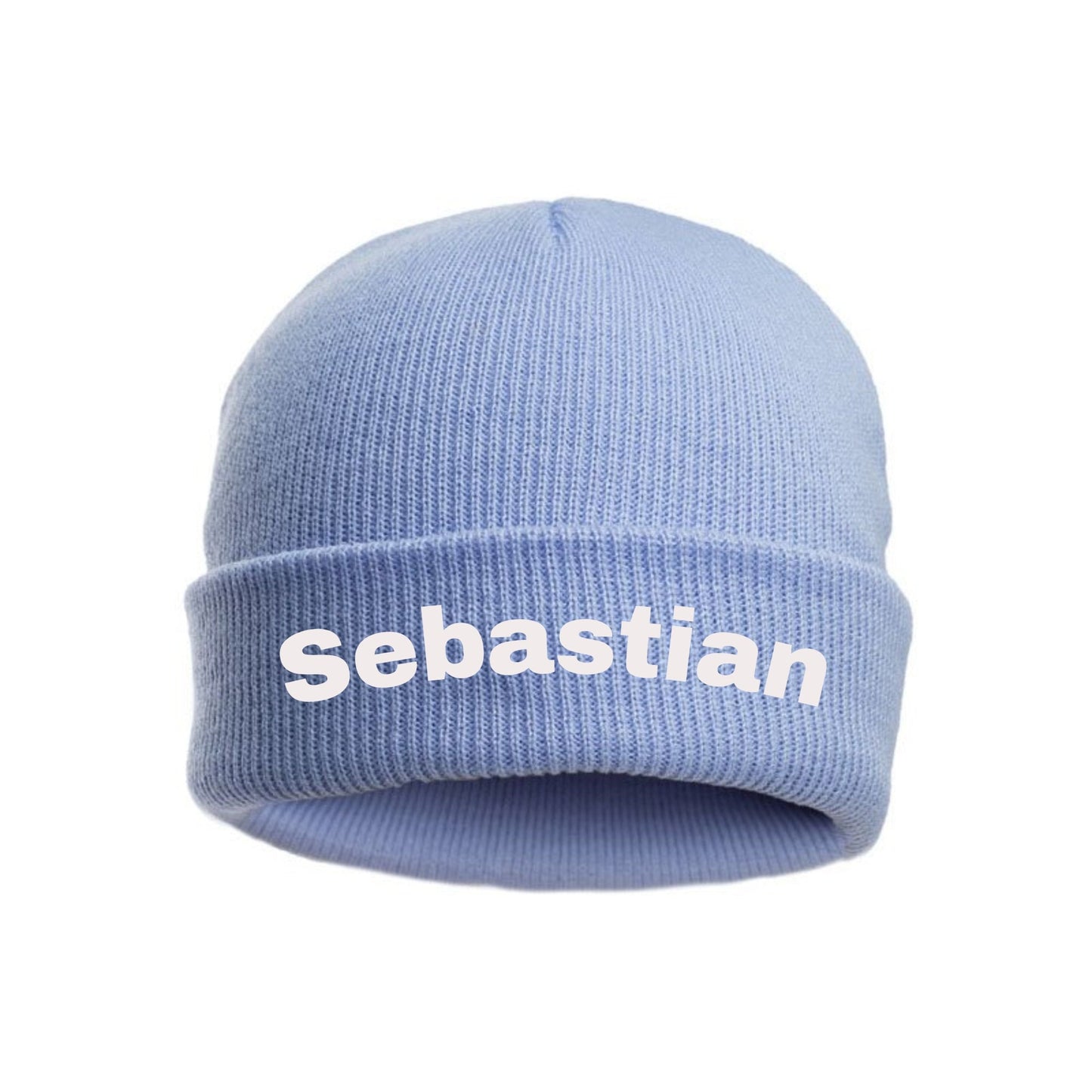 Personalised Baby Beanie Hat Embroidered Modern Colours 100% Acrylic Warm and Cosy Perfect for Spring 0-12 Months