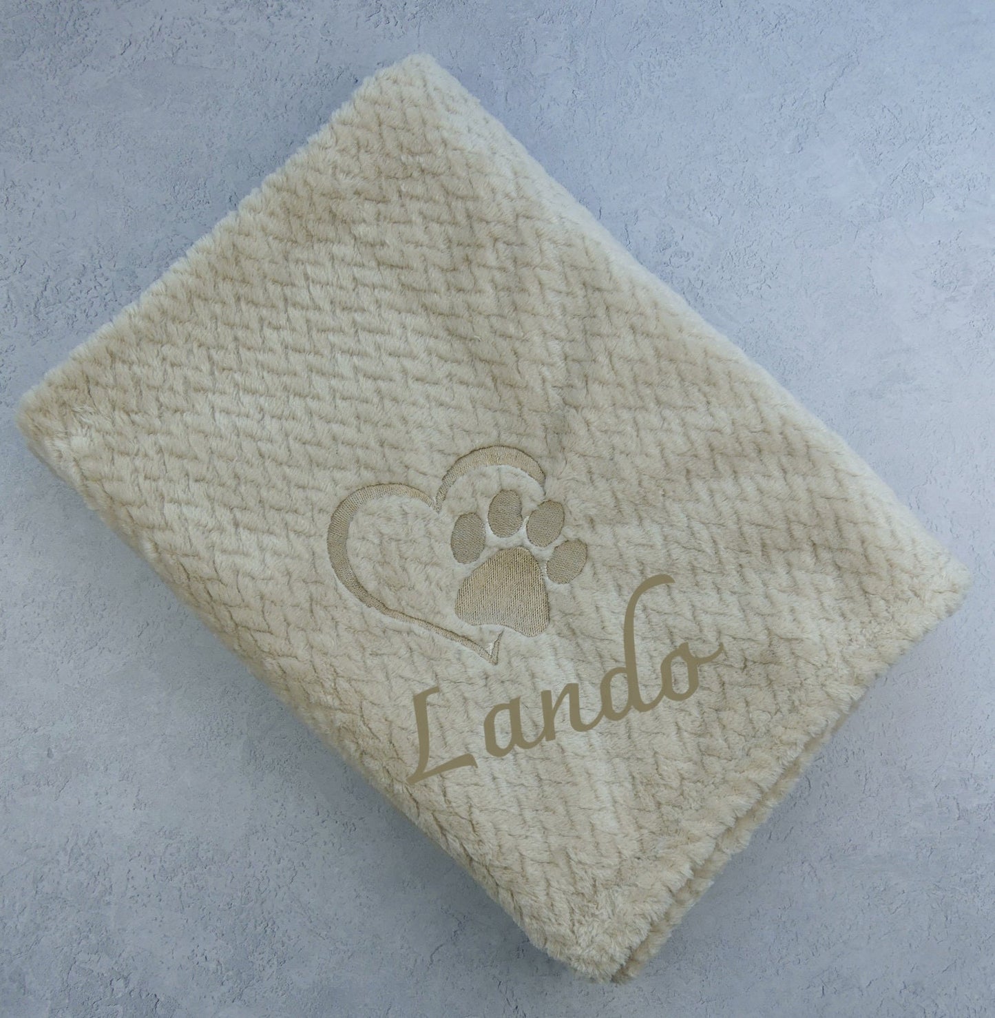 Cosy Personalised Embroidered Puppy Blanket Thick Soft and Durable 75 x 100cm