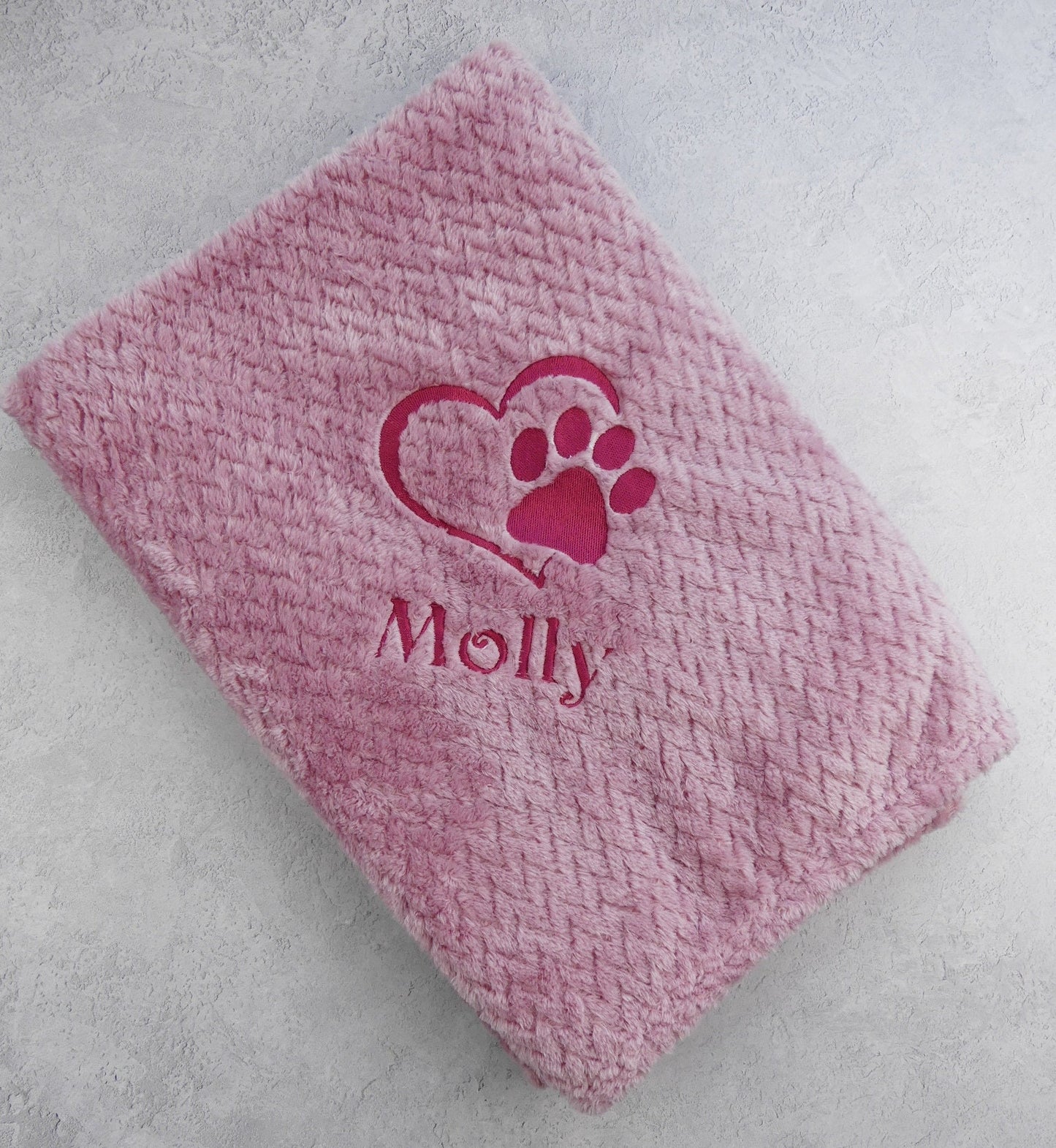 Cosy Personalised Embroidered Puppy Blanket Thick Soft and Durable 75 x 100cm