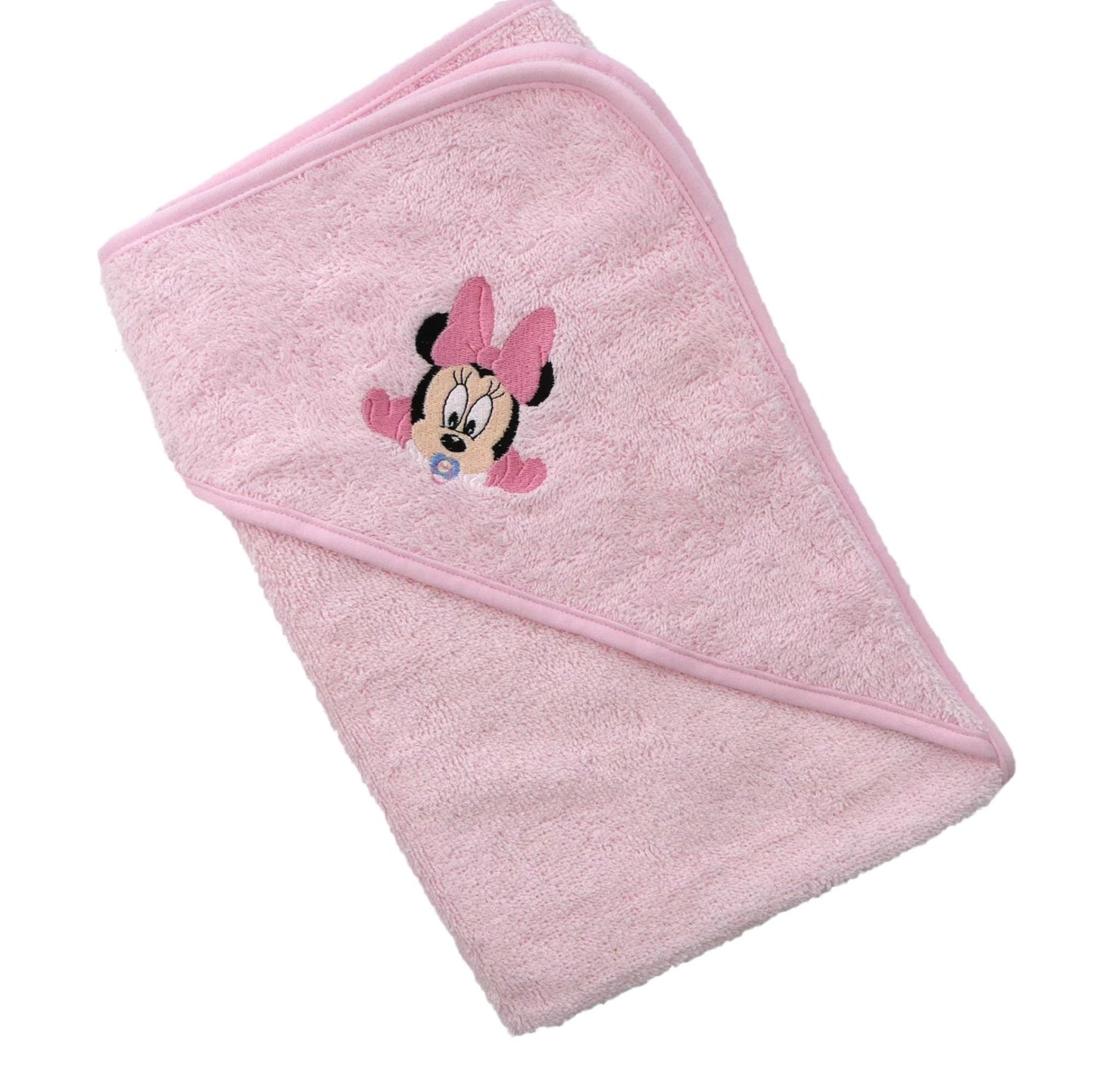 Mickey and Minnie Mouse Hooded Baby Towel  PERSONALISED with EMBROIDERY Baby Name in choice of colours