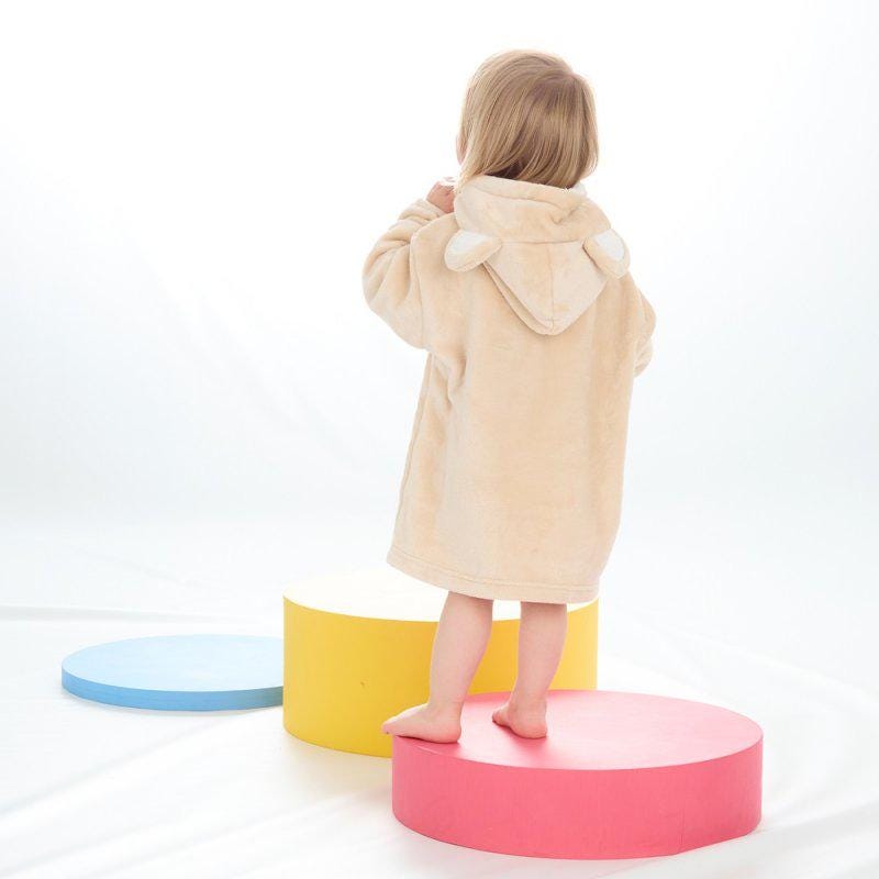 Teddy Design Childs Fleece Oversized Hoodie  Soft Cosy Fleece Personalised with Embroidery Two sizes Range from 18 months to 6 years