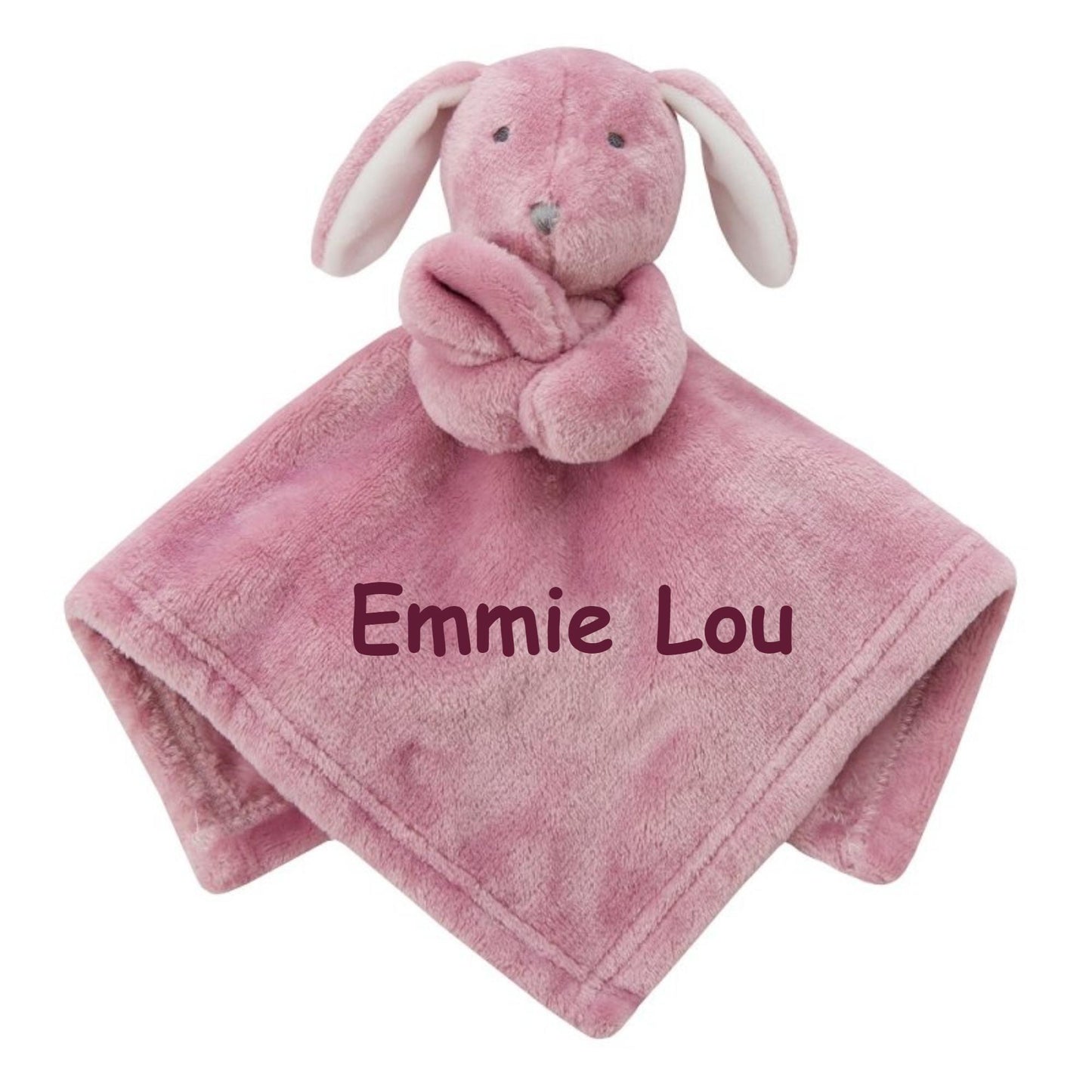 PERSONALISED with Embroidery Baby Comforter Toy Ideal Baby Shower Gift Add Name Birthday