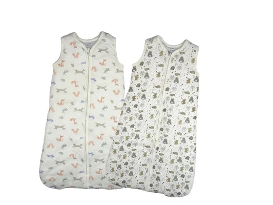 Personalised Babies Sleeping Bag PACK OF TWO 2.5 Tog 0-6 Months and 6-18 Months Embroidered with Baby Name Perfect Practical Gift