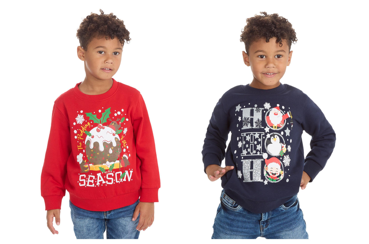 Kids Christmas Sweatshirts Age 3 months up to 13 Years Ideal For Christmas Easy Care Machine washable