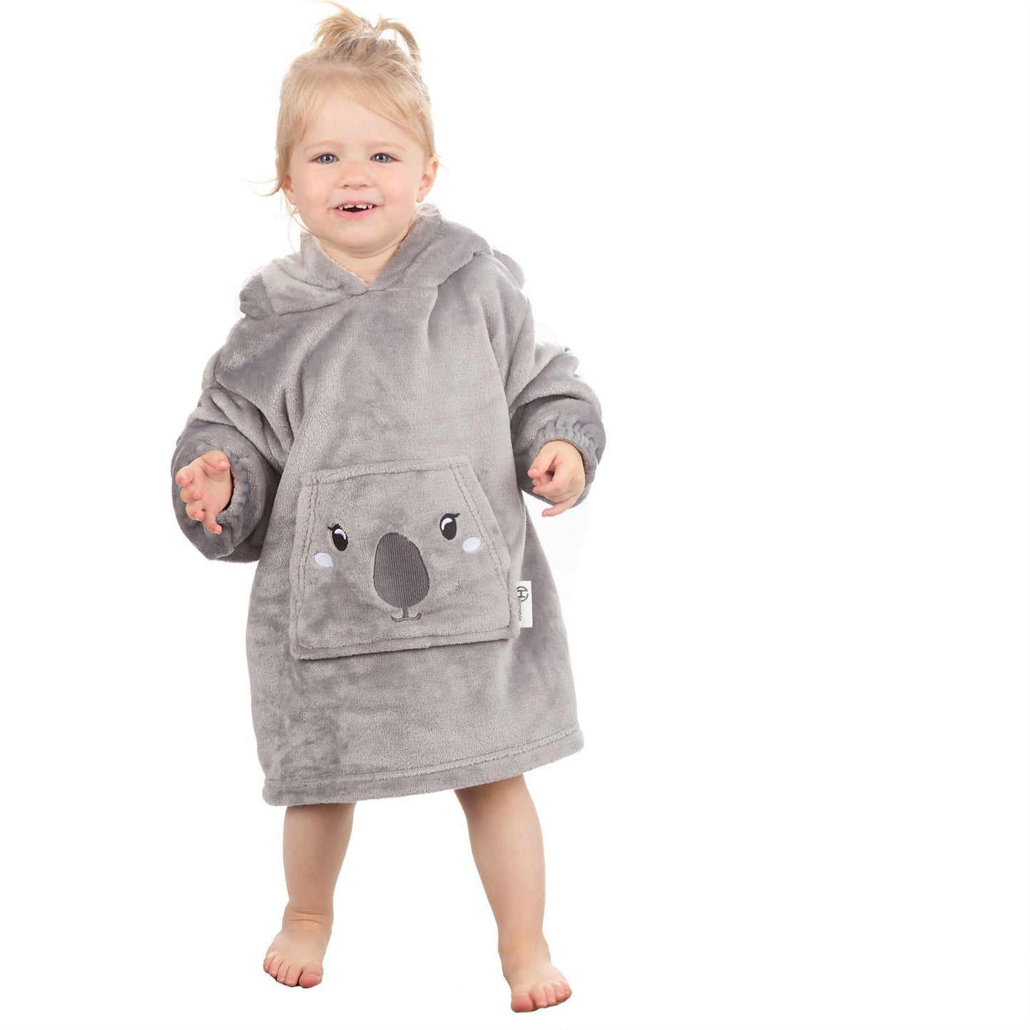 Personalised Koala Design Childs Fleece Oversized Hoodie  Soft and Cosy Personalised with Embroidery Two sizes from 18 months to 6 years