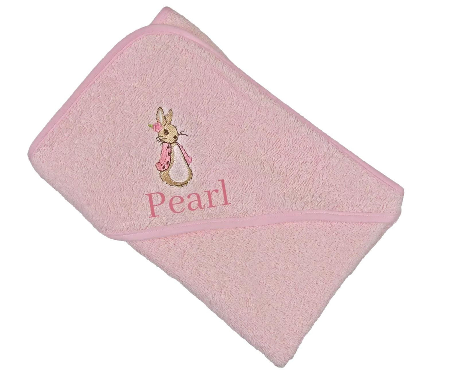 Embroidered Peter Rabbit Baby Hooded Towel - Personalized Bath Wrap, Shower Gift, Swimming Snuggle