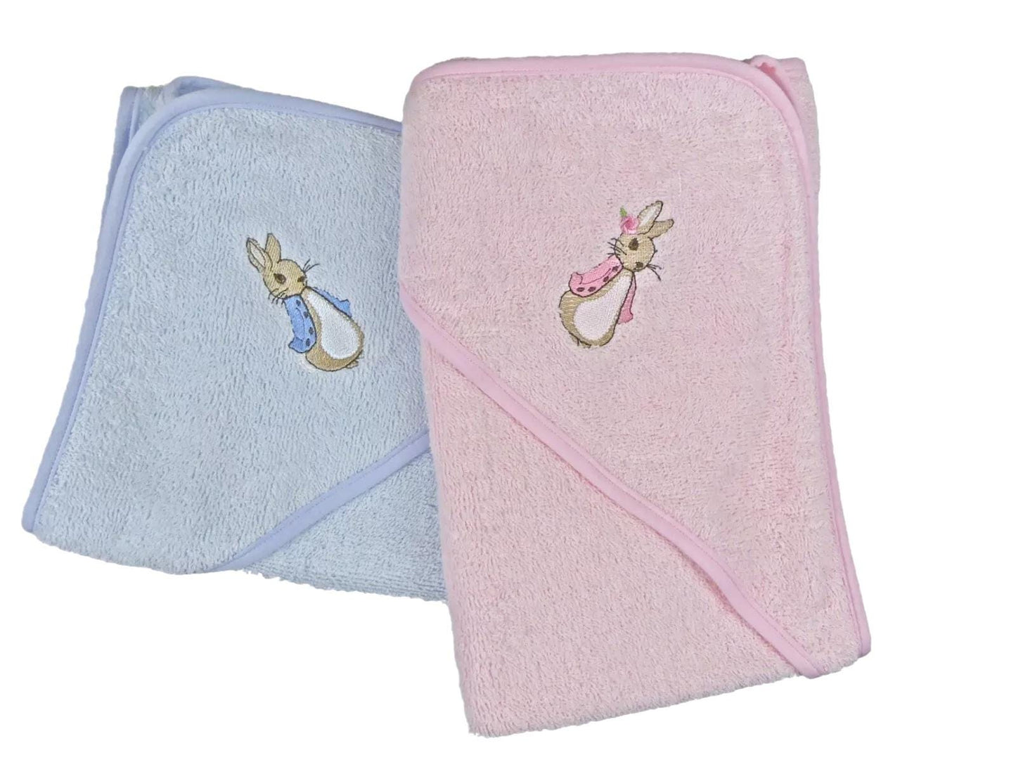 Embroidered Peter Rabbit Baby Hooded Towel - Personalized Bath Wrap, Shower Gift, Swimming Snuggle