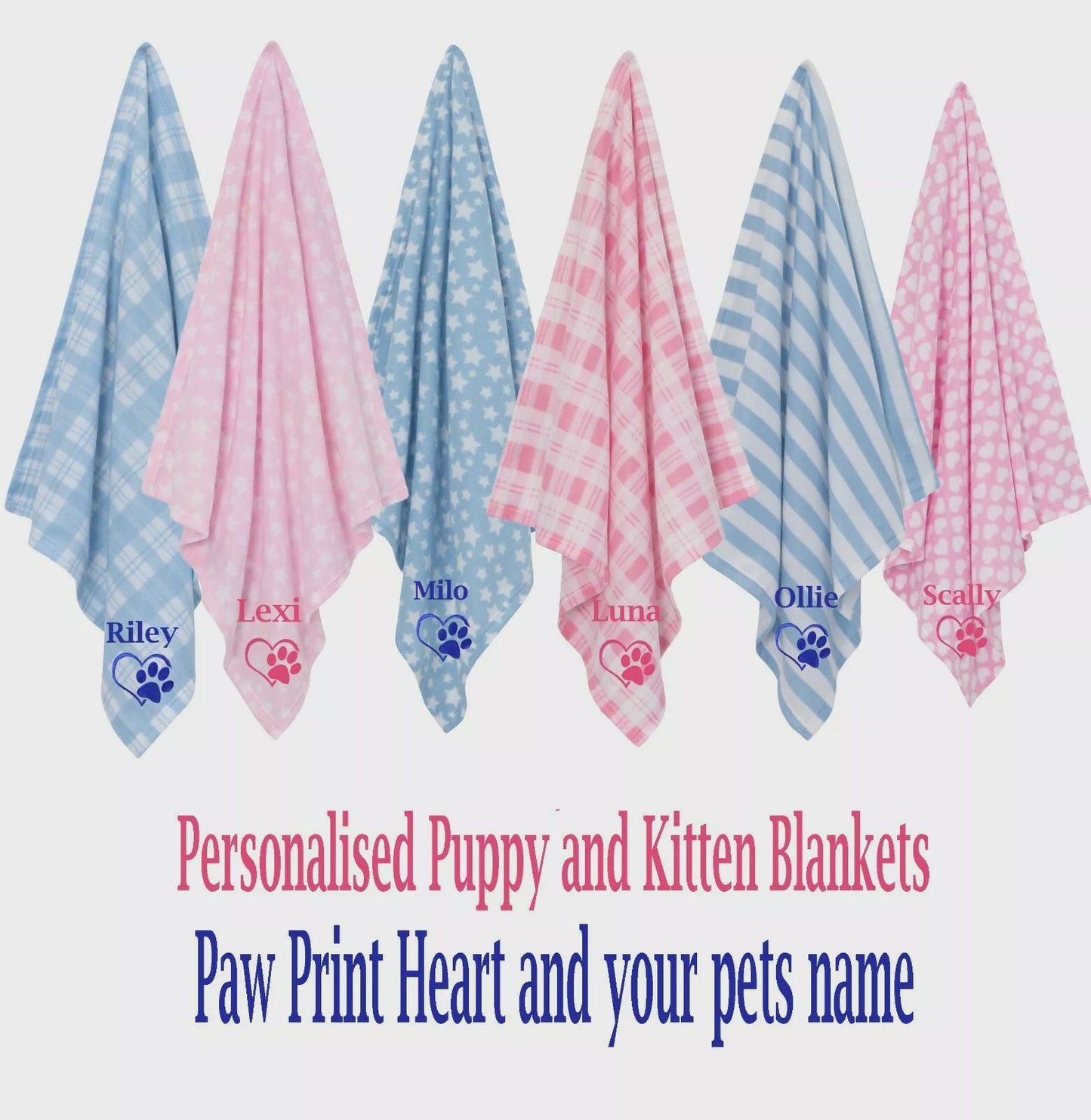 Customised Cosy Pet Comfort Blanket for Puppies, Kittens & Small Animals - Snuggly Bed Liner