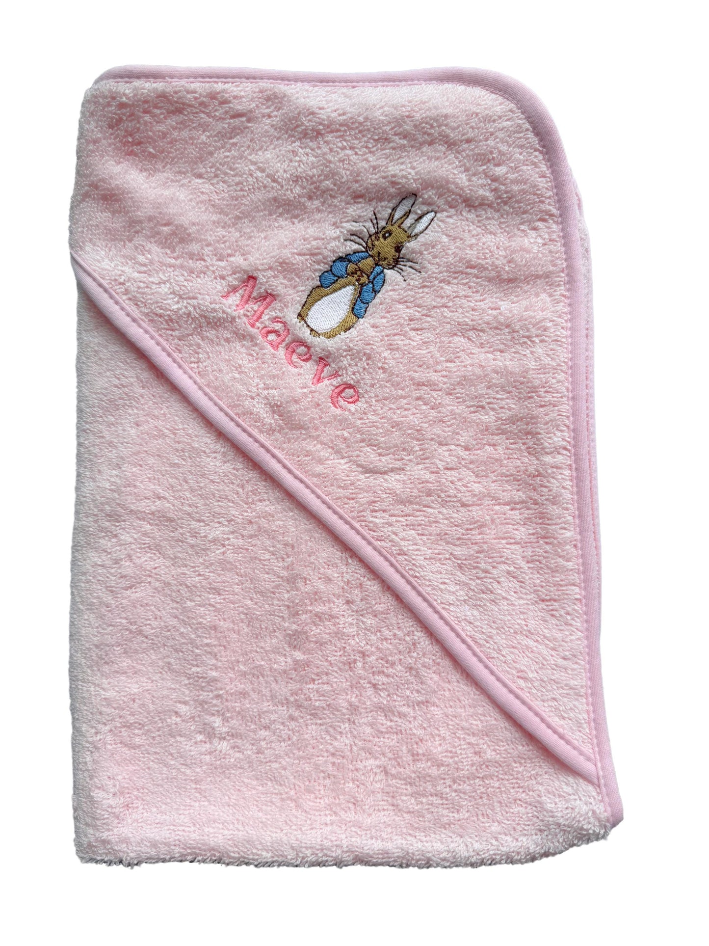 Embroidered Peter Rabbit Baby Hooded Towel - Personalized Bath Wrap, Shower Gift, Swimming Snuggle