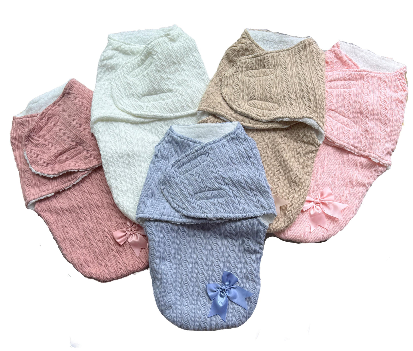 Personalised Fleece-Lined Baby Swaddle Blanket  Cosy Newborn Wrap & Gift