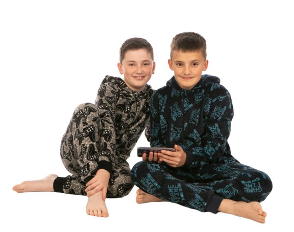 Boys Gamer Design Fleece All In One 7-8 Years 9-10 Years 11-12 Years 13 Years