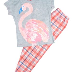 Girls Pyjamas Pink Flamingo DesignLong Pyjamas 7 to 13 Years